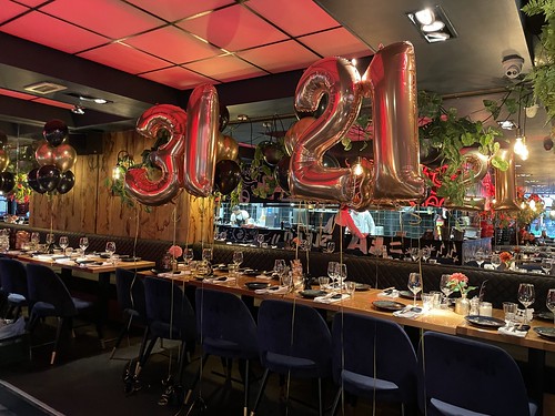 Foilballoon Number 21 en 31 Birthday The Oyster Club Rotterdam