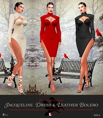 BQ::Jacqueline  Dress & Leather Bolero::@Eclectic Event