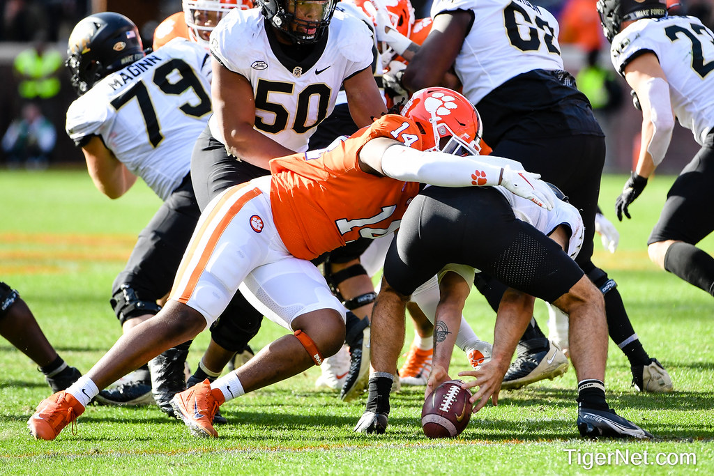 Clemson Football Photo of Kevin Swint and Wake Forest