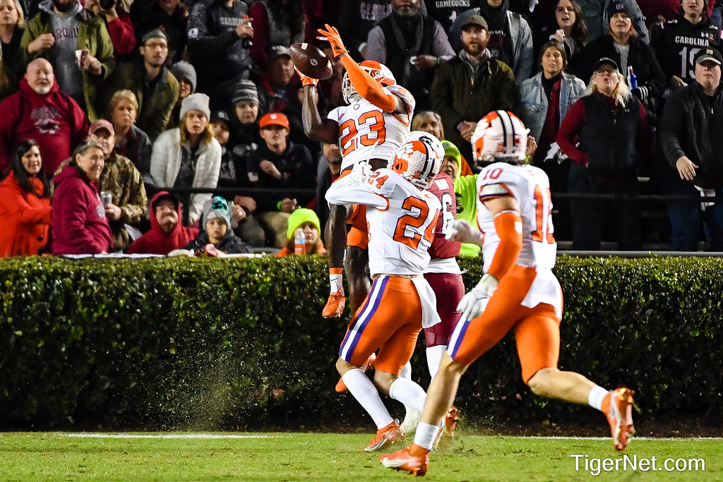 Clemson Football Photo of Andrew Booth and South Carolina