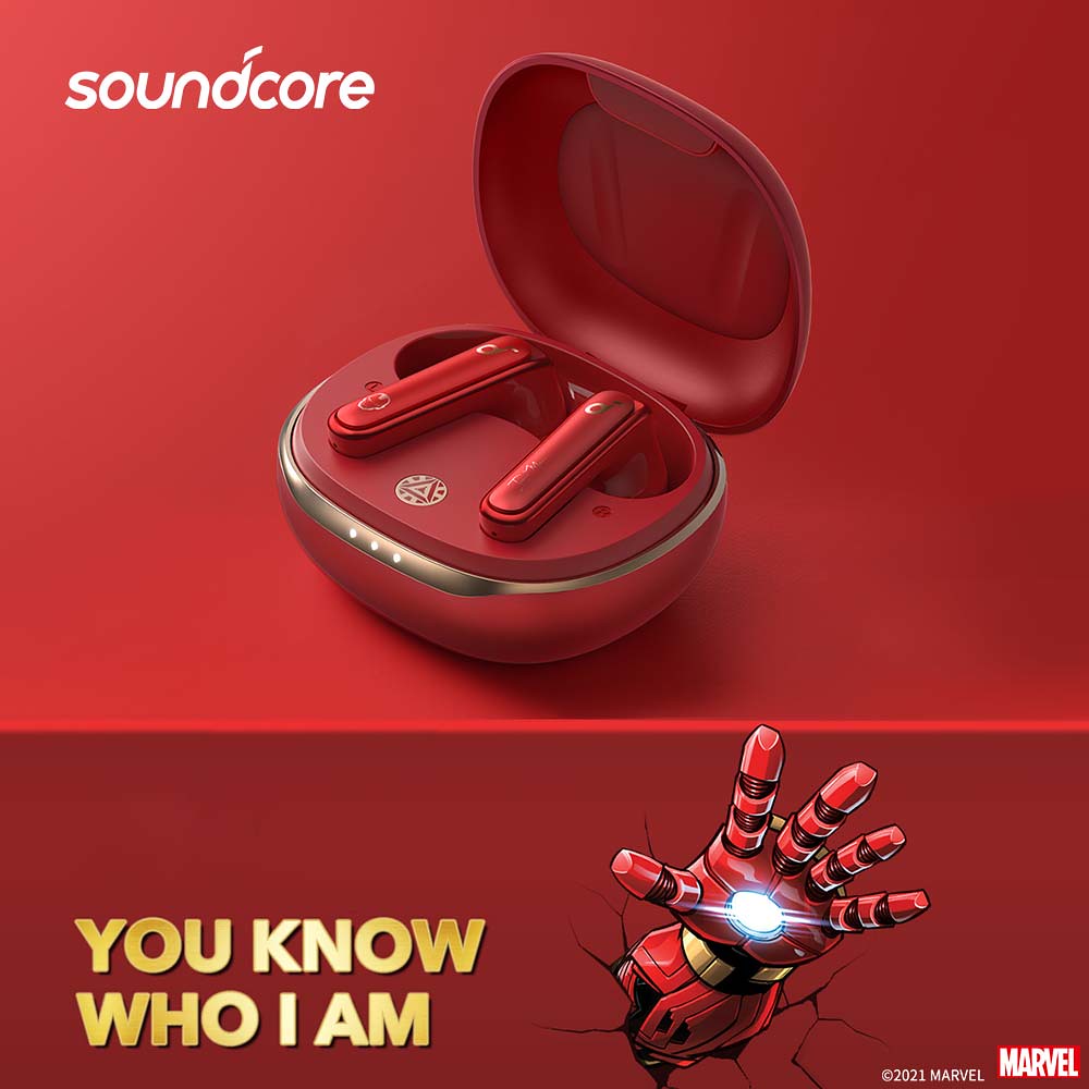 Soundcore Liberty Air 2 Pro Marvel漫威授權款從充電盒到耳機機身皆採用全新配色，呼應鋼鐵人、美國隊長及雷神索爾經典色，調配出屬於超級英雄們的專屬耳機。