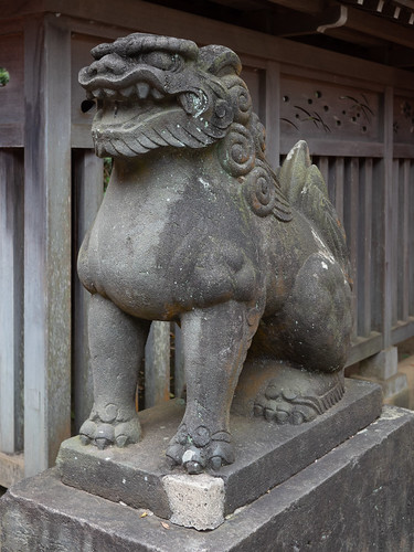 江島神社中津宮の狛犬さん 阿