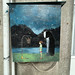 Chihiro and No-Face mural (from Miyazaki's Spirited Away) on electricity box. 2020 - Vidin, Bulgaria