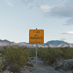 road not maintained. mojave desert, ca. 2013.