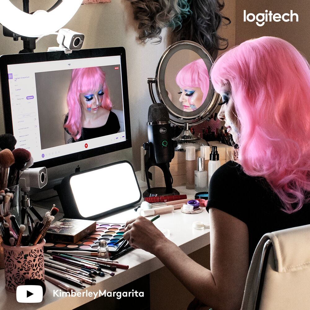 圖說09： Logitech for Creators 直播攝影清晰機捕捉每一個精彩畫面，提供最高品質的直播或是內容創作。