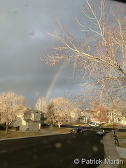 December 15, 2021 - A rare morning rainbow as a cold front blows in. (Patrick Martin)