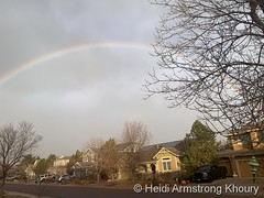 December 15, 2021 - A rare morning rainbow as a cold front blows in. (Heidi Armstrong Khoury)