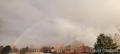December 15, 2021 - A rare morning rainbow as a cold front blows in. (David Canfield)