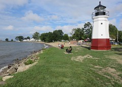 Vermilion Lighthouse and Lake Erie (Vermilion, Ohio)