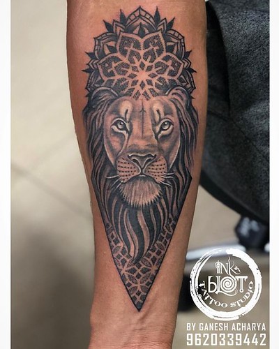 Custom mandala with lion tattoo - a photo on Flickriver