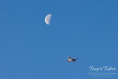 December 26, 2021 - Southwest flies by the moon. (Tony's Takes)