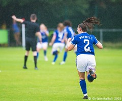 Maria Boswell celebrates Blue Wilson's goal for Ipswich Town