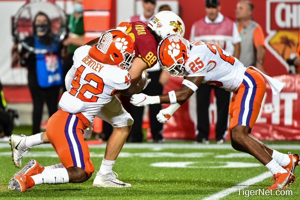 Clemson Football Photo of Jalyn Phillips and LaVonta Bentley and iowastate
