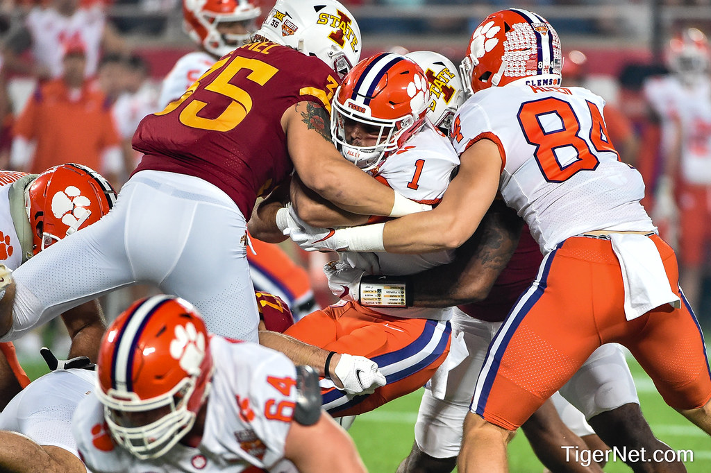 Clemson Football Photo of Will Shipley and iowastate