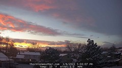January 6, 2022 - A nice looking sunset. (ThorntonWeather.com)