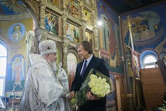 12 января 2022, Митрополит Кирилл совершил Литургию в храме Всех святых, в земле Русской просиявших г. Михайловска