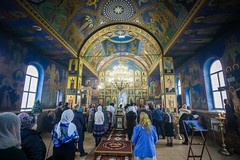 12 января 2022, Митрополит Кирилл совершил Литургию в храме Всех святых, в земле Русской просиявших г. Михайловска