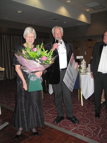 Michael and Diana Lindsay with spoils at ARCA dinner