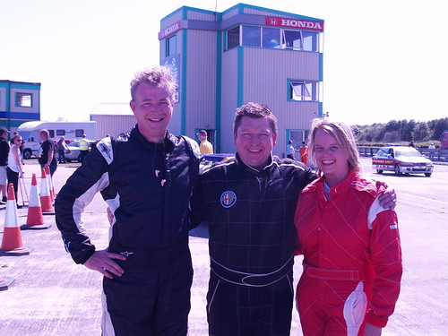 Steve Dymoke, Neil Smith and Sarah Heels aafter a busy race at Pembrey