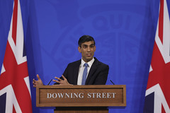 Chancellor of the Exchequer Rishi Sunak holds press conference