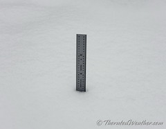 February 11, 2022 - An even 3 inches of snow at 4:00pm. (ThorntonWeather.com)