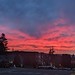 Deep red sunset from the parking lot of Haggens in Fairhaven District..