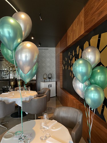Tafeldecoratie 5ballonnen Verjaardag Private Dining Restaurant Fred Rotterdam