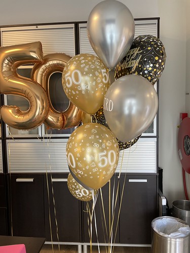Balloon Bouquet Birthday 50 Years Smile Clinic Ommoord Rotterdam