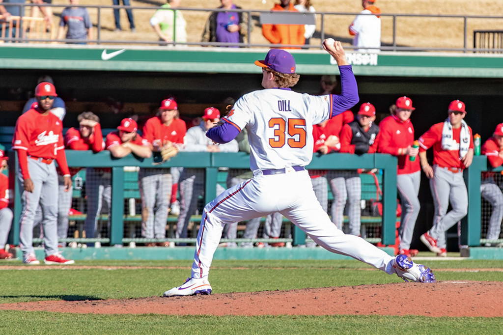 Clemson Baseball Photo of Jay Dill and indiana