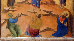 Duccio, Maestà detail with Transfiguration