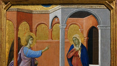 Duccio, Maestà detail with Annunciation