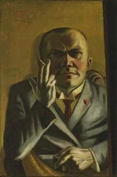 Beckmann, Max (1884-1950) - 1923 Self Portrait with a Cigartte