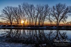 February 19, 2022 - Sunrise reflections on the Colorado plains. (Tony's Takes)