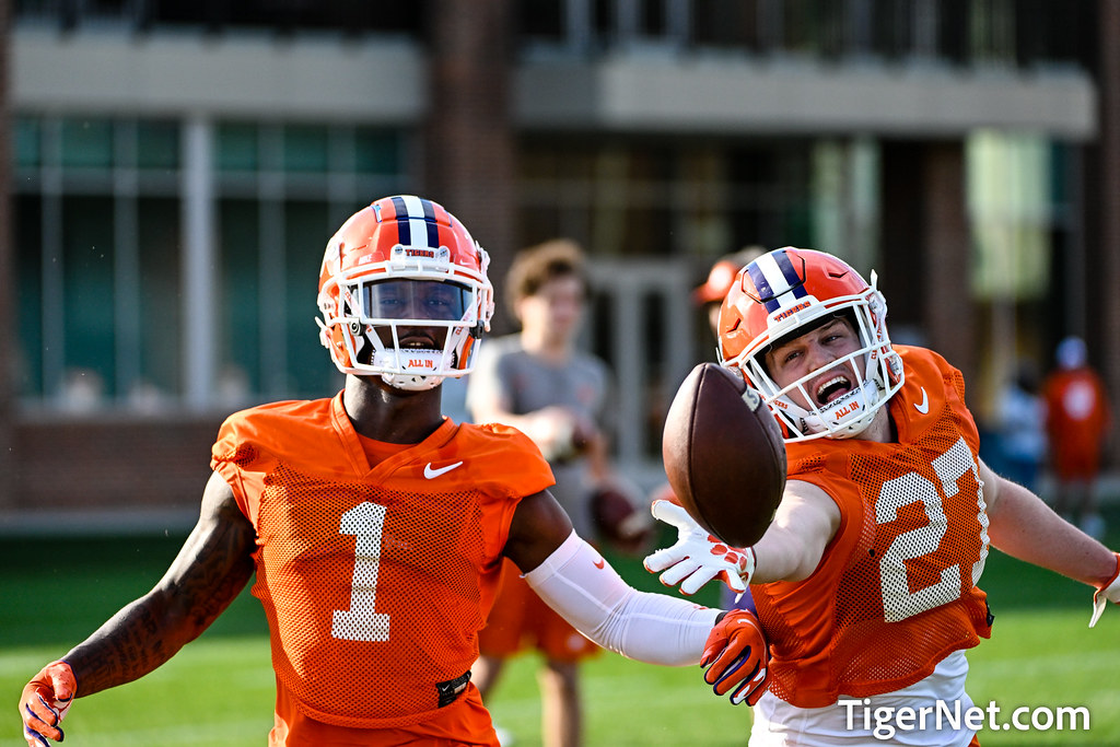 Clemson Football Photo of Andrew Mukuba and Carson Donnelly