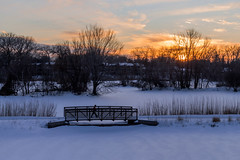A Winter Sunset over Richfield Lake Park