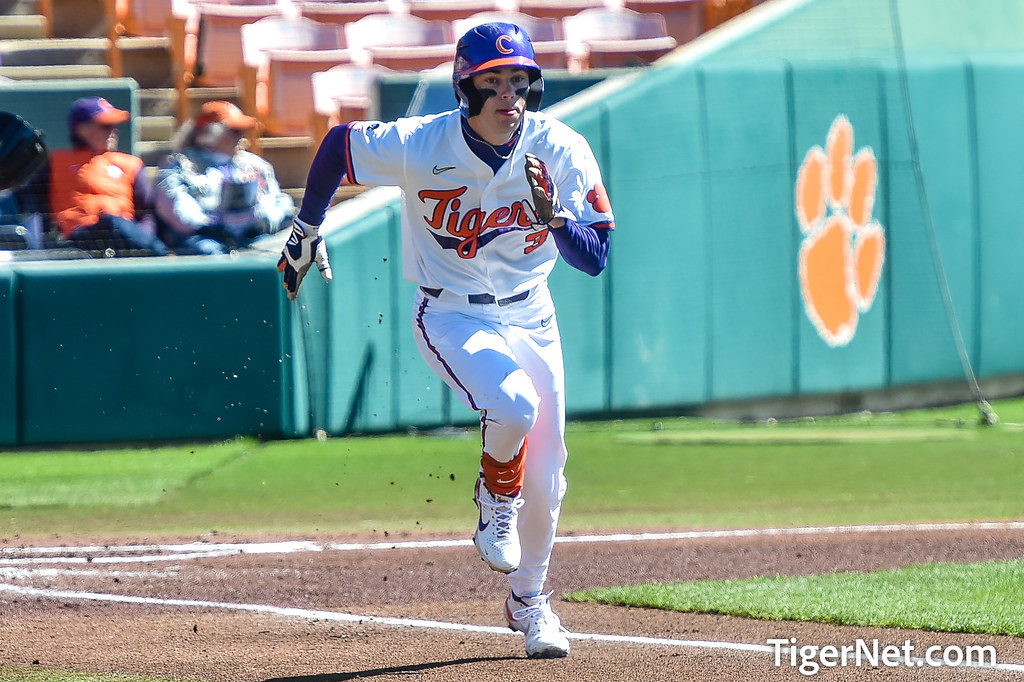 Clemson Baseball Photo of Dylan Brewer and northeastern