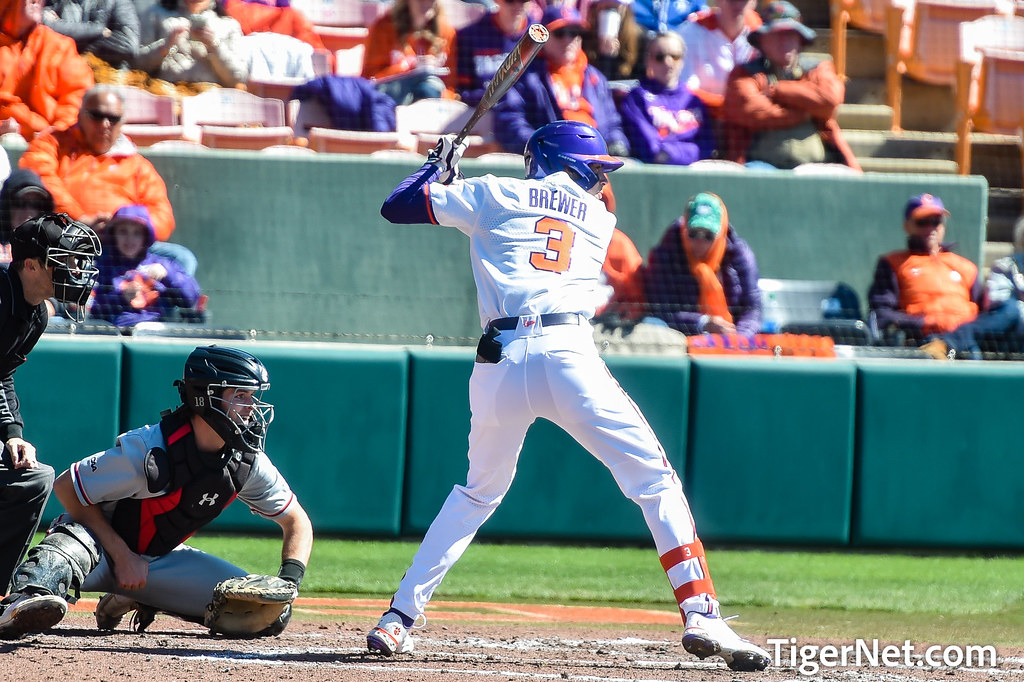 Clemson Baseball Photo of Dylan Brewer and northeastern