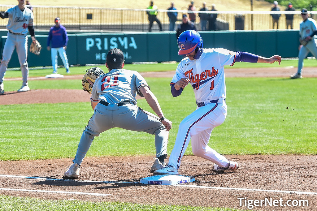 Clemson Baseball Photo of Tyler Corbitt and northeastern