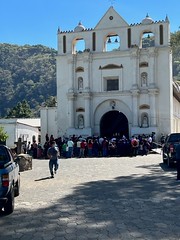 Overflow Mass attendance at San Lucas Toliman church