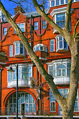 Chelsea Embankment. Fragment. Architecture. Colour.