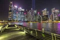 Night View of Singapore Central Business District