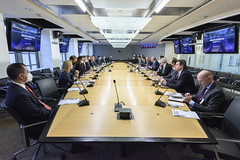 Junta Directiva del CEAL y miembros del IFC, durante la 1era Junta Ampliada CEAL 2022, realizada en las oficinas del IFC en Washington D.C