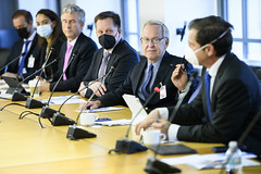 Junta Directiva del CEAL y miembros del IFC, durante la 1era Junta Ampliada CEAL 2022, realizada en las oficinas del IFC en Washington D.C