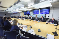 Junta Directiva del CEAL y miembros del IFC, durante la 1era Junta Ampliada CEAL 2022, realizada en las oficinas del IFC en Washington D.C.