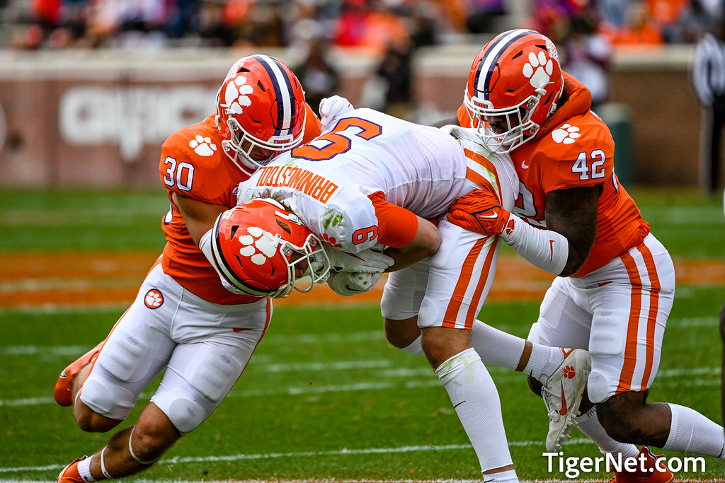 Clemson Football Photo of Jake Briningstool and Keith Maguire and LaVonta Bentley