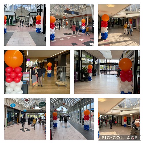 Ballonpilaar Breed Rond Koningsdag Winkelcentrum De Koperwiek Capelle aan den IJssel