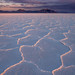 Sunrise across Bonneville Salt Flats Utah