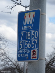 Madison Metro Bus Stop Sign