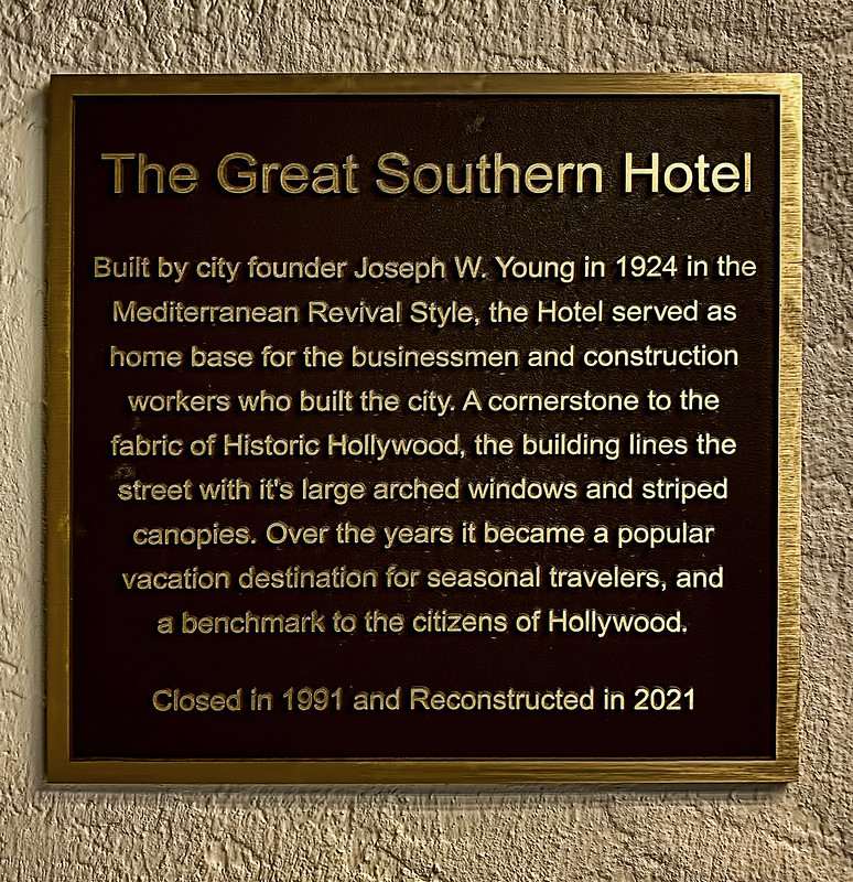 The Great Southern Hotel, 1800 Hollywood Boulevard, Hollywood, Florida, USA / Built: 1924, Closed: 1991, Reconstructed: 2021 / Architect: Martin L. Hampton Associates / Floors: 3 / Height: 34.41 ft / Architectural Style: Mediterranean Revival<br/>© <a href="https://flickr.com/people/126251698@N03" target="_blank" rel="nofollow">126251698@N03</a> (<a href="https://flickr.com/photo.gne?id=52080042673" target="_blank" rel="nofollow">Flickr</a>)