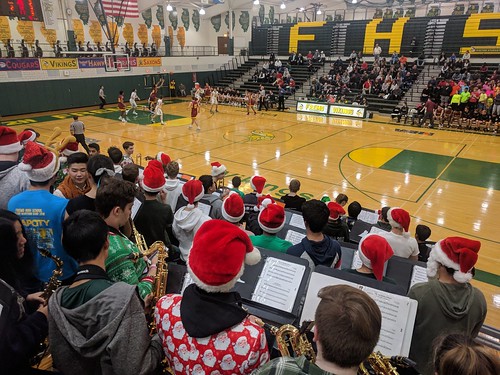 William Fremd High School pep band at a basketball game